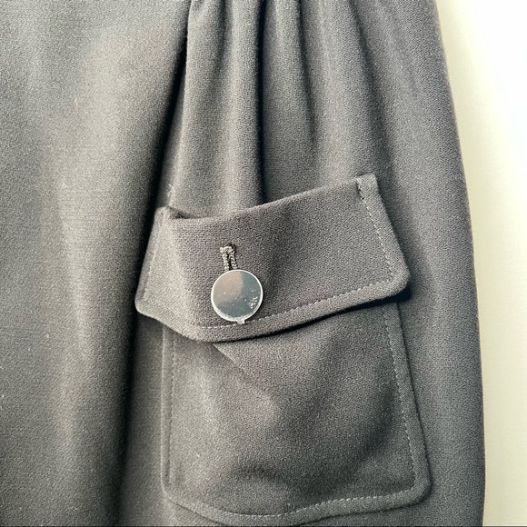 NEW ANNE KLEIN MIDI DRESS SLEEVELESS WOMENS 6 BLACK NEUTRAL SILVER EMBELLISHED - Picture 3 of 7